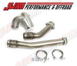 03-07 Ford 6.0 6.0L Powerstroke Diesel 304 Stainless Steel Bellowed Up Pipe Kit