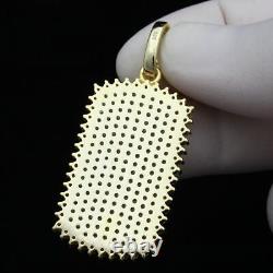 1.50Ct Round Cut Lab Created Diamond Pendant 14K Yellow Gold Finish With Chain