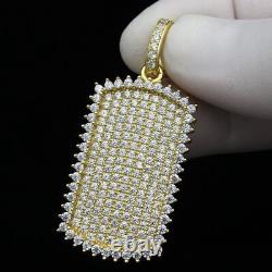 1.50Ct Round Cut Lab Created Diamond Pendant 14K Yellow Gold Finish With Chain