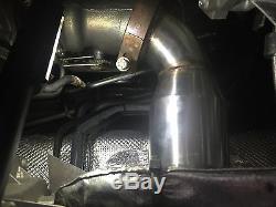 1320 3 13-18 FORD FOCUS ST DOWNPIPE with megaphone 2.0L ECOBOOST CATLESS TURBO