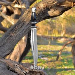 15 Custom Handmade Stainless Steel Hunting/Bowie Knife Bull Horn Handle