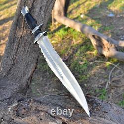 15 Custom Handmade Stainless Steel Hunting/Bowie Knife Bull Horn Handle