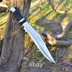 15 Custom Handmade Stainless Steel Hunting/Bowie Knife Bull Horn Handle