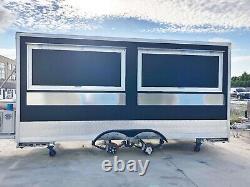 15ft Box Mobile Food Cart Trailer Made to Order Stainless Steel Custom Truck