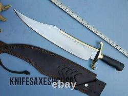 19 Custom HandMade Stainless Steel Alamo Musso Bowie Knife With Leather Sheath