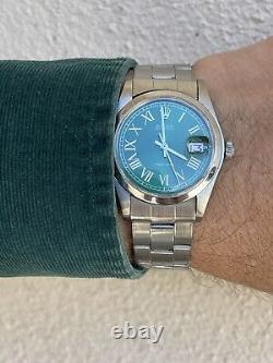1966 Rolex Oysterdate 6694 Green Custom Dial And Hands Oysterdate