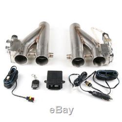 2×2.5 inch 63mm Exhaust Control E-cut Out Dual Valve Electric Y Pipe with Remote