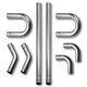 2.25'' Stainless Steel Custom Exhaust Pipe Kit Tubing Mandrel Bend Pipe Straight