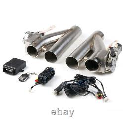 2×3 inch 76mm Exhaust Control Cut Out Valve Electric Y Pipe with Remote Kit