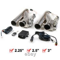 2×3 inch 76mm Exhaust Control Cut Out Valve Electric Y Pipe with Remote Kit