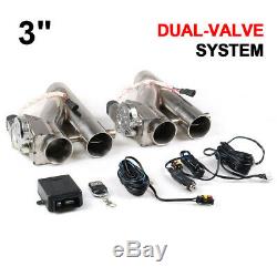 2×3 inch 76mm Exhaust Control E-Cut Out Dual Valve Electric Y Pipe with Remote