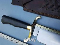 20 Custom Handmade Stainless Steel Alamo Musso Bowie Knife With Leather Sheath