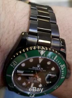 2012 Rolex Submariner Date Hulk 116610 LV Black Custom PVD Stainless Green 40mm