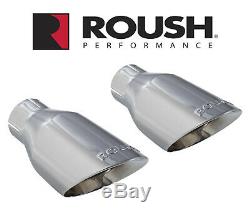 2015-2017 Ford Mustang ROUSH Chrome 4.0 Exhaust Tips for 421834 421837 Kits