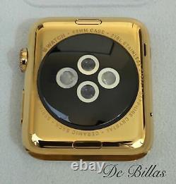 24 Karat Gold 42MM Apple Watch Stainless Steel Custom Body Only