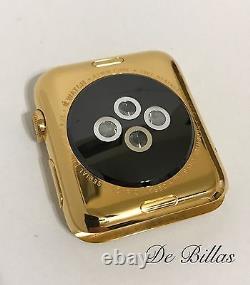 24 Karat Gold Plated 42MM Apple Watch Series 2 Stainless Steel Custom Body Only