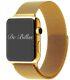 24K Gold 42MM Apple Watch Stainless Steel Gold Plated Gold Milanese Loop CUSTOM