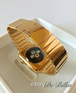 24K Gold Plated 44MM Apple Watch SERIES 5 DIAMOND POLISHED Link Band CUSTOM