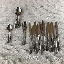 29 Piece Set of Custom Craft Stainless Steel Monogrammed B Flatware