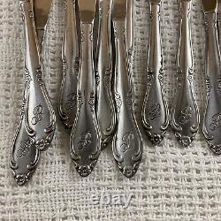 29 Piece Set of Custom Craft Stainless Steel Monogrammed B Flatware