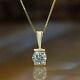 2Ct Round Cut Diamond Lab-Created Pendant In 14K Yellow Gold Over With Chain