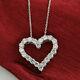 3.0Ct Round Cut Lab Created Diamond Heart Pendant 14K White Gold Over Free Chain
