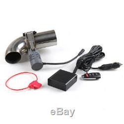 3 76mm Electric Exhaust Valve Control Downpipe Cutout Kit Adjustable Remote