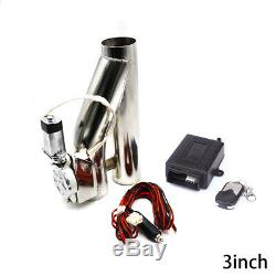 3 Electric Exhaust Valve Catback Downpipe Y-Pipe Cut System Wireless Remote Kit