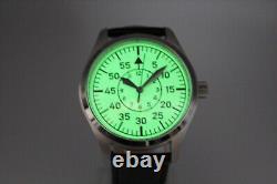 39mm Pilot's Watch Custom Automatic (NH35A) Sapphire Crystal, Full Luminous Dial