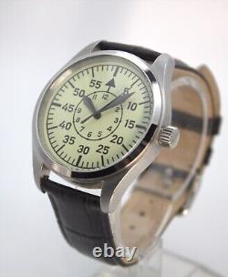 39mm Pilot's Watch Custom Automatic (NH35A) Sapphire Crystal, Full Luminous Dial