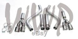 3Axle Back Exhaust Muffler Delete Kit For 15-19 Dodge Challenger 5.7L/6.2L/6.4L