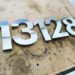 3D Illuminated Steel House Number Custom Made Laser Cut Stainless Steel