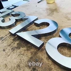 3D Illuminated Steel House Number Custom Made Laser Cut Stainless Steel