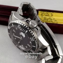 40mm BLIGER Black Dial Miyota 8215 PT5000 NH35A Automatic mens Watch sapphire