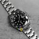 40mm Black GMT Custom Sub Style Mod Watch NO LOGO with NH34 Automatic Movement