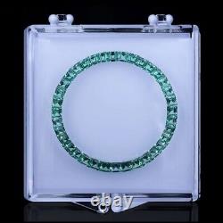 40mm Stainless Steel Inserts Watch Bezel 36pcs/Set Green Nano Gemstones Custom
