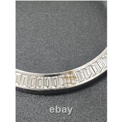 41MM Date-just Bezel Baguette Moissanite Studded Stainless Steel Watch Custom