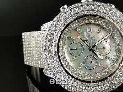 42 Ct Mens Brand New Breitling Super Avenger Diamond Watch Custom Fully Iced