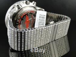 42 Ct Mens Brand New Breitling Super Avenger Diamond Watch Custom Fully Iced