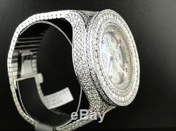 42 Ct Mens Brand New Breitling Super Avenger Diamond Watch Custom Fully Iced