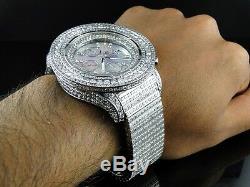 42 Ct Mens Brand New Breitling Super Avenger Diamond Watch Custom Fully Iced