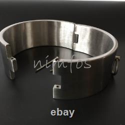 6CM Heavy Duty 100% Stainless Steel Neck Collar Neck Corset Cuff Binding 4 Size