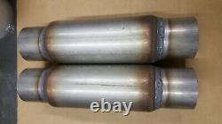 7 Stainless Steel Chambered Muffler 2.5 High Performance 1 pair