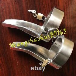 7088mm Custom Size Stainless Steel Heavy Ankle Cuffs with Tongue High-heeled