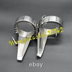 7088mm Custom Size Stainless Steel Heavy Ankle Cuffs with Tongue High-heeled