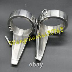 7088mm Custom Size Stainless Steel Heavy Ankle Cuffs with Tongue High-heeled