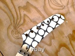 80's CUSTOM GRAPHIC BANANA MAPLE SHRED GUITAR NECK DIY STAINLESS STEEL FRETS