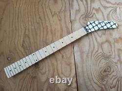 80's CUSTOM GRAPHIC BANANA MAPLE SHRED GUITAR NECK DIY STAINLESS STEEL FRETS