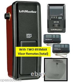 8500 LiftMaster Elite Series Wall Mount Garage Door Opener with2 893MAX Remotes