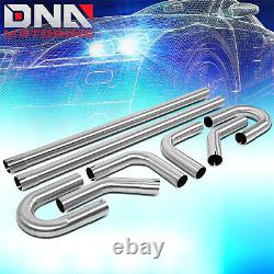 8Pcs 2.5 OD Stainless Steel Straight Bend DIY Custom Mandrel Exhaust Pipe Kit